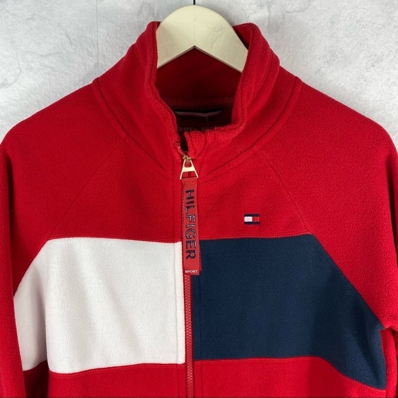 [Tommy Hilfiger] Classic Red Sport Fleece Jacket - Picture 2 of 3